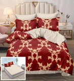 Cumpara ieftin Lenjerie Pat Clarissa Sx002, Bumbac, 6 Piese, Cu Elastic, Crem, Rosu