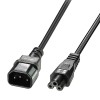 Cablu Alimentare Lindy C5 - C14, 1m, H05VV-F, 2.5A/250V, Negru