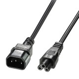 Cumpara ieftin Cablu Alimentare Lindy C5-C14, 1m, 3x0.75mm&sup2;, 2.5A/250V, H05VV-F, Negru