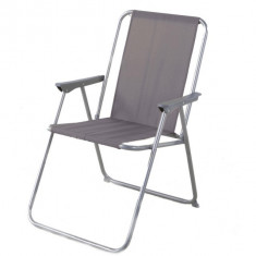 Scaun camping pliant structura metalica gri 53 x 60 x 76 cm foto