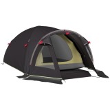 Outsunny Cort de Camping pentru 2-4 Persoane cu 2 Camere, Ușă, Ferestre și Geantă, 330x190x120 cm, Negru | Aosom Romania