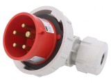 Conector alimentare AC trifazat mufă tată 16A 400VAC IP67