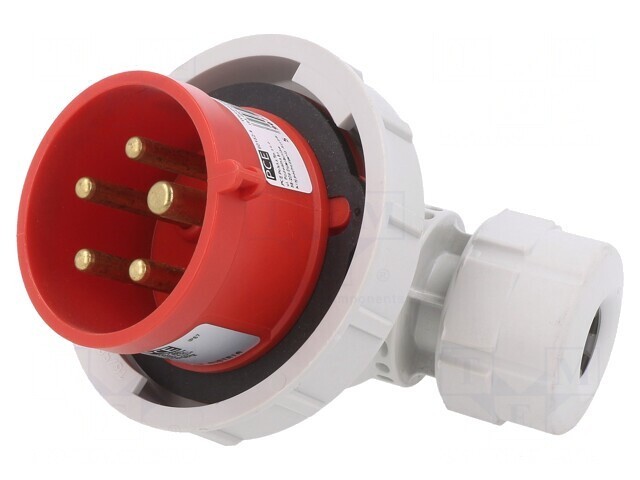 Conector alimentare AC trifazat mufă tată 16A 400VAC IP67