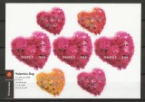 Norvegia 1998 - Valentine&#039;s Day, bloc timbre autocolant neuzate