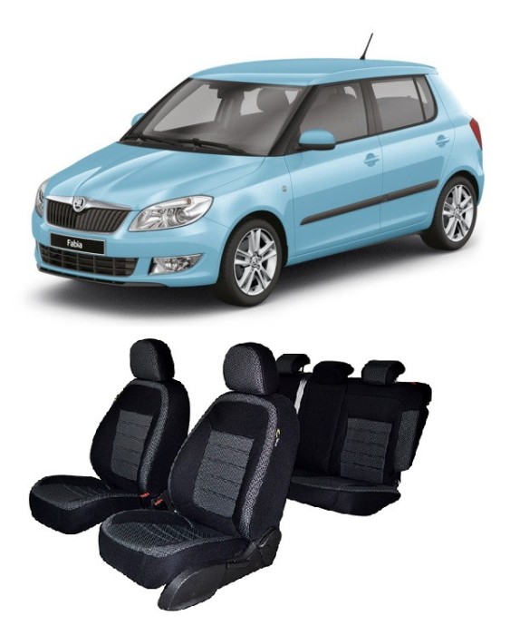 Set huse scaune dedicate SKODA FABIA 2013-2015 Premium (Bancheta fractionata )