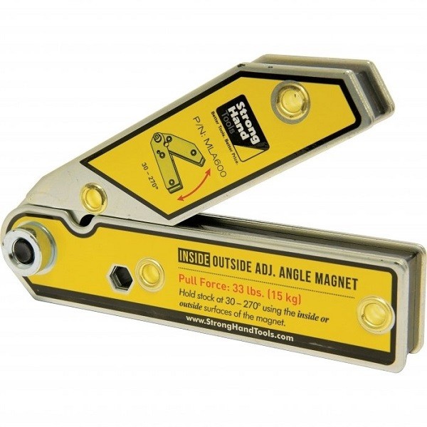 Vinclu magnetic pentru sudura, ajustabil 30-270&deg;, 156x156x20 mm