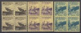 ROMANIA 1954 LP 360 LUNA PADURII SERIA IN BLOC DE 4 TIMBRE MNH, Stampilat