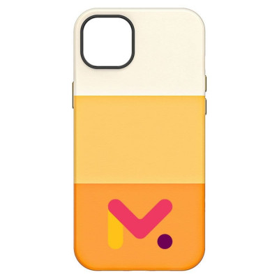 Husa de protectie din piele ecologica rezistenta la socuri pentru Iphone 14, Portocaliu, M Color Series foto