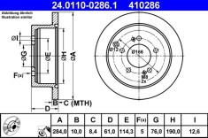 ATE 24.0110-0286.1 Disc frana