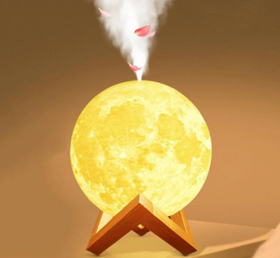 Lampa Luna cu umidificator difuzor de aromaterapie LED foto