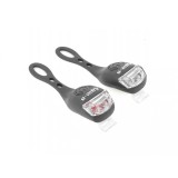 Set 2 lampi pentru bicicleta, fata si spate, silicon, 4x3.3x6.5cm, negru