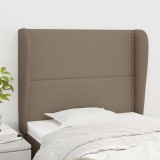 Gossi tablie de pat cu aripioare gri taupe 103x23x118/128 cm textil