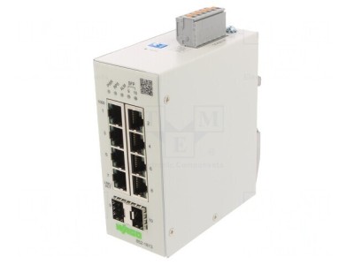 Switch Ethernet Administrabil 10 Porturi 24-48VDC IP30 foto