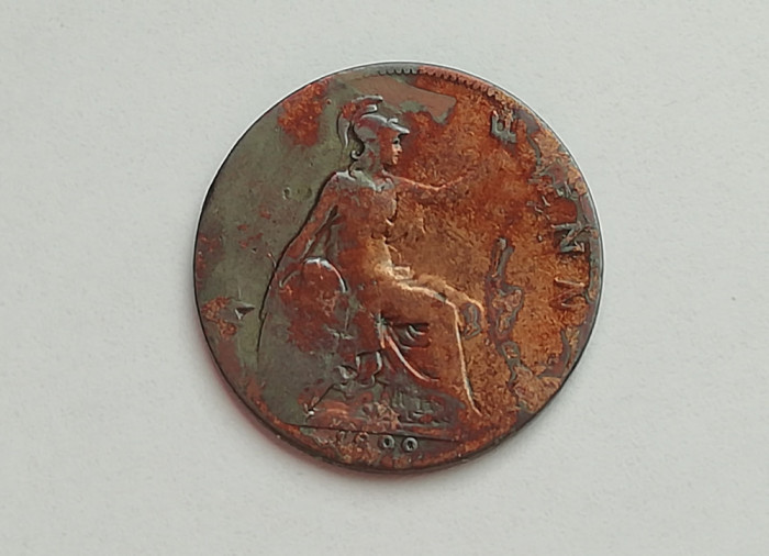 M3 C50 - Moneda foarte veche - Anglia - Half penny - 1899