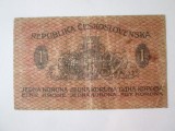 Rara! Cehoslovacia 1 Korunu/Koruna 1919