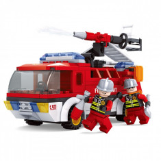 Set cuburi Lego,actual investing, model masina de pompieri, 192 piese foto