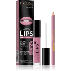 Eveline Cosmetics OH! my LIPS Matt set &icirc;ngrijire buze 03 Rose Nude 2 buc