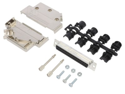 Conector D-Sub 37 pini mamă 45&amp;deg; foto