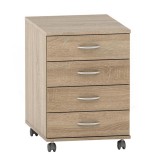 Cumpara ieftin Comoda, 4 sertare, pal stejar sonoma, Tempo, 43x60x61 cm
