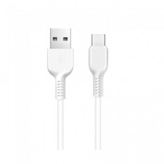 Cablu de date USB la USB Tip-C HOCO Flash X20 Culoare Alb, Lungime 2 Metri foto