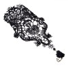 Bratara cu Inel, Dantela Neagra, Accesorii Deghizare Gothic, Oem