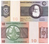 Bancnota Brazilia 10 Cruzeiros 1980, P-193e, UNC
