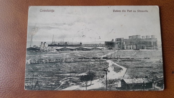 Carte postala, Constanta Vedere din Port cu Silozurile, 1926