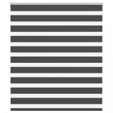 Jaluzea Zebra Neagră vidaXL 120x150cm, Lățime Țesătură 115.9cm, Poliester, Montaj cu/fără Găurire, Siguranță Copii