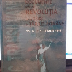 DOCUMENTE PRIVIND REVOLUTIA DELA 1848 IN TARILE ROMANE [C. TRANSILVANIA - VOL IX - 1-5 IULIE 1848}{ED ACADEMIEI ROMANE, 2011COPERTI CARTONATE, 401 PAG