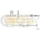 Cablu frana mana Opel Agila (A) (H00); Suzuki Wagon R+ (Mm) Cofle 115744, parte montare : stanga, spate