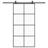 Cumpara ieftin Usa glisanta cu set de feronerie neagra 102,5x205 cm Sticla ESG