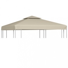 vidaXL Copertină de rezervă acoperiș pavilion, bej, 3x3 m, 310 g/m&sup2;