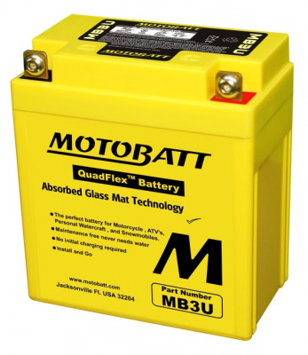 Baterie Moto Motobatt 3Ah 50A 12V MB3U foto