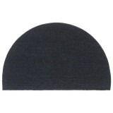 vidaXL Covoraș de ușă semirotund, Gri &icirc;nchis, 50x80 cm, fibre de cocos 155588