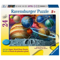 Ravensburger - Puzzle mare de podea sa pasim in spatiu 24 piese