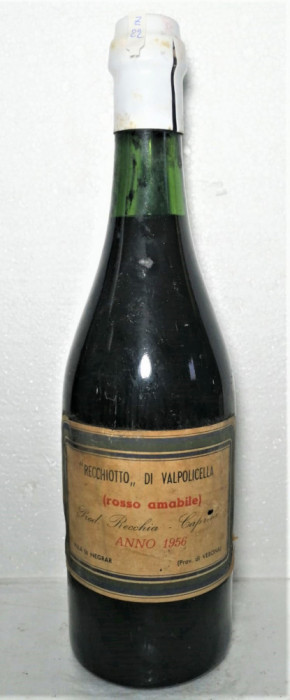 Z 22 VIN ROSU &quot;RECCHIOTTO&quot; DI VALPOLICELLA, Recoltare 1956