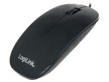 Mouse optic USB cu cablu, negru, 3 butoane, Logilink