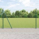 VidaXL &Icirc;mprejmuirea Euro de la cu 7 st&acirc;lpi flanșați 1.4x10 m oțel galvanizat