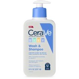 Gel de Dus si Sampon pentru Copii, CeraVe, Baby Wash &amp;amp; Shampoo, fara Sapun, fara Parfum, cu Acid Hia