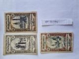 Notgeld Austria St. Polten: 10, 20, 50 Heller - Bancnote Locale Austriece