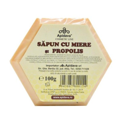 Sapun Hexagonal cu Propolis 100 grame Apidava foto