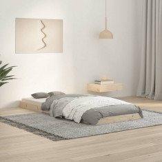 vidaXL Cadru de pat, 75x190 cm, mic, single, lemn masiv de pin