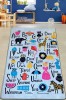 Covor de Copii Literele Fericite, Multicolor, 80x120 cm