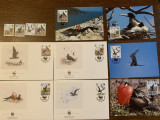 Ascension - pasari - serie 4 timbre MNH, 4 FDC, 4 maxime, fauna wwf