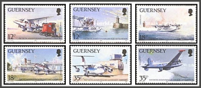 Guernsey 1989 - Aviatie, avioane, serie neuzata foto