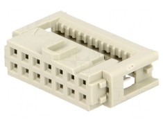 Conector IDC mufă mamă 14 PIN 1,27mm pentru cablu-bandă