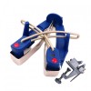 Ascutitor Cutite Easy Sharp cu Menghina Metalica, Albastru/Gri - Dispozitiv Universal Ascutit Cutite Bucatarie