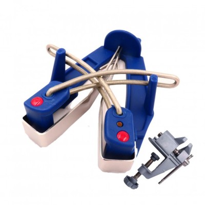 Dispozitiv Ascutit Cutite Easy Sharp cu Menghina de Prindere Metalica, Albastru/Gri foto