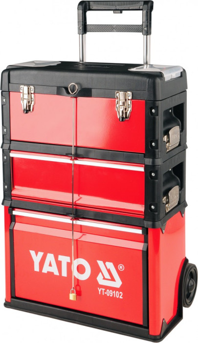 Dulap mobil pentru scule capacitate 45kg 3 compartimente YATO