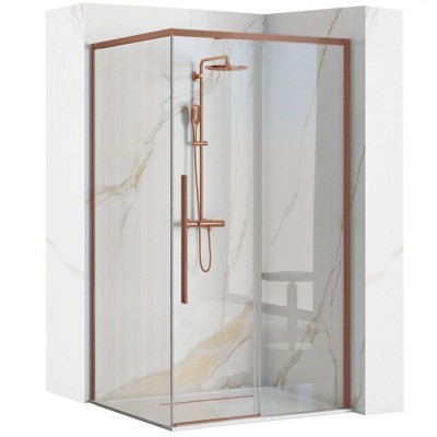 Cabina de dus SOLAR Copper Brush 90x90 cm foto